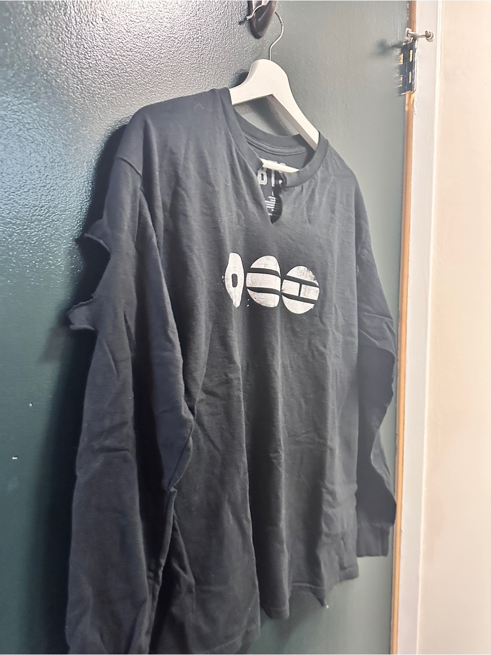 BTS Black Women's Long-Sleeve Graphic Tee with White Logo